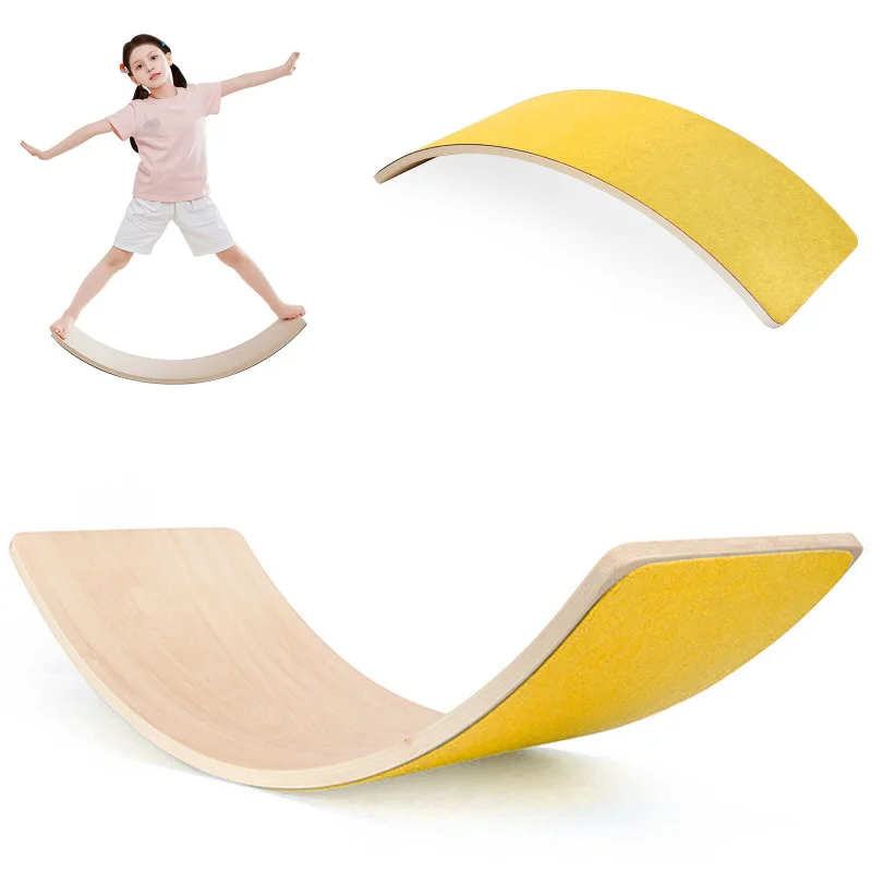 Kids Yoga Education - Papan Keseimbangan Pelangi Kayu untuk Balita