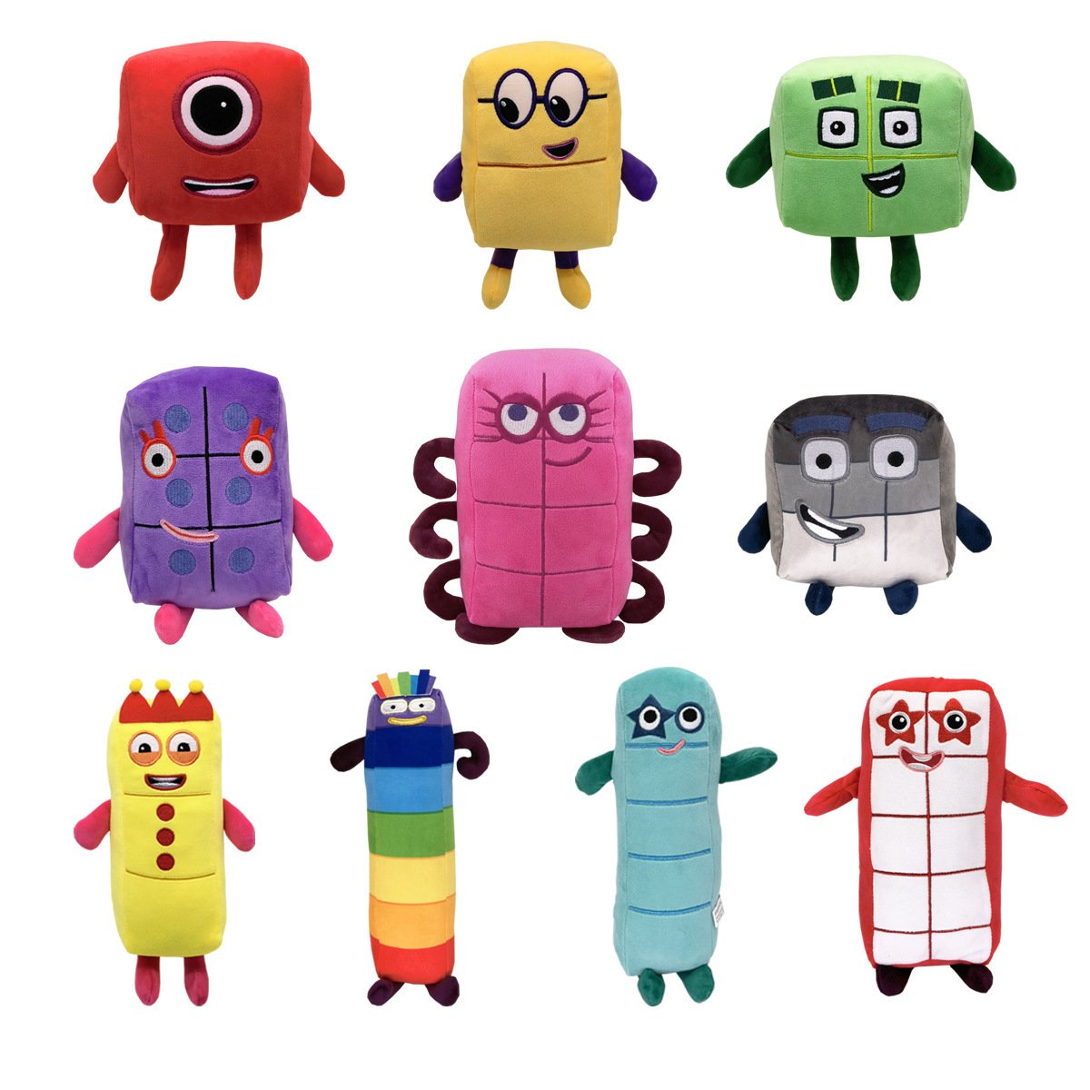 Kids Education Number - 10pcs Boneka Plush Angka Kartun Mainan