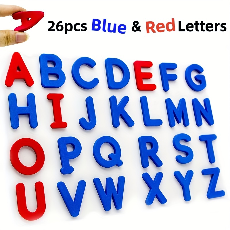 Kids Education Number - Stiker magnetik huruf Inggris merah &