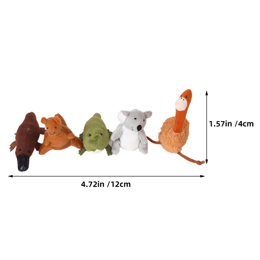 5Pcs Set Boneka Jari Hewan Aus - Kangaroo Kids Education ulasan dan harga