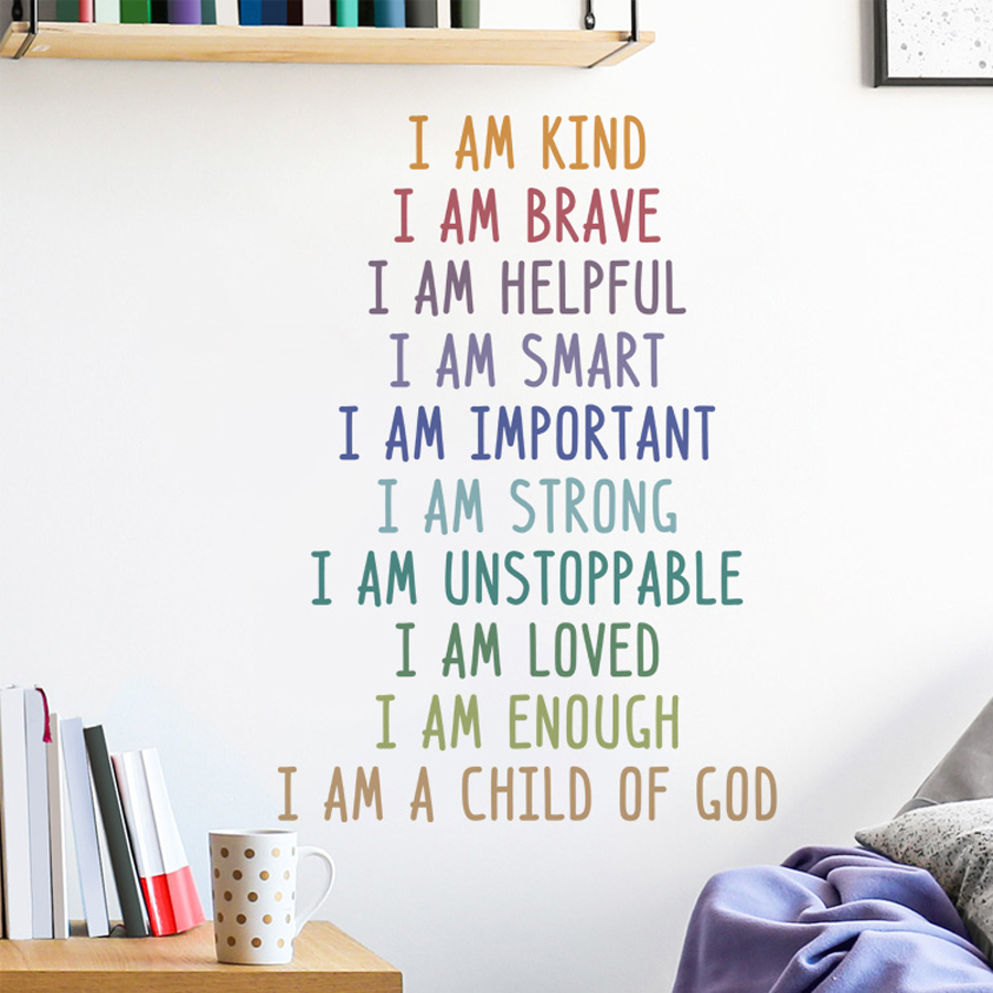 Stiker dinding kelas positif a - Kids Education Motivation ulasan dan harga