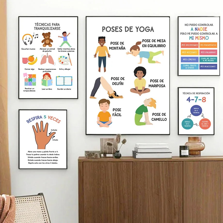 Poster Edukasi Anak Spanyol, E - Kids Yoga Education ulasan dan harga