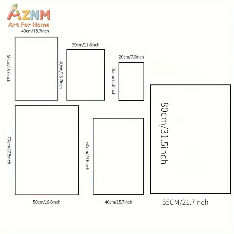 AZNM Seni Dinding Kanvas Tanpa - Kids Educational Posters ulasan dan harga