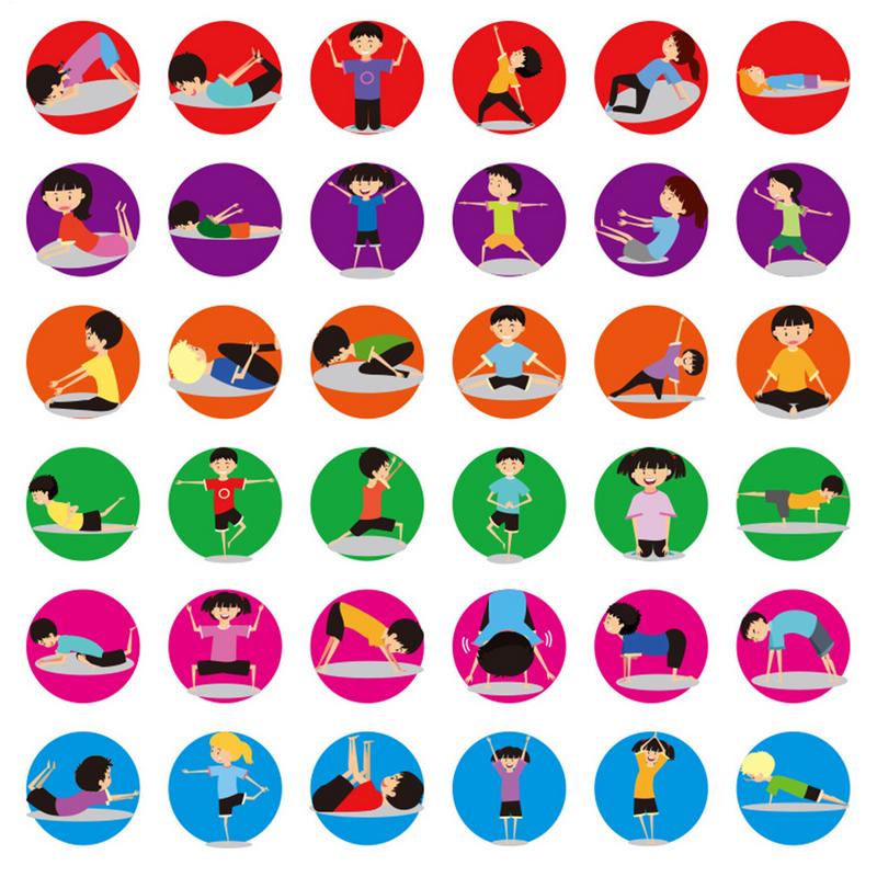 Dadu latihan untuk anak-anak m - Kids Yoga Education ulasan dan harga