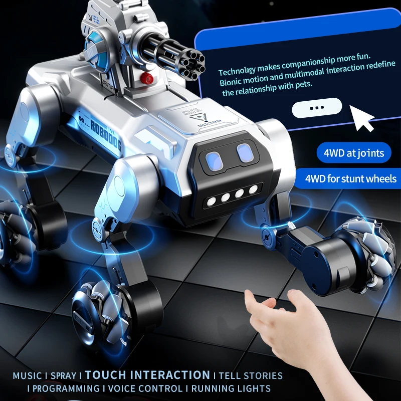 Robot Anjing Pintar 8WD, Kontr - Coding Robot Toy ulasan dan harga