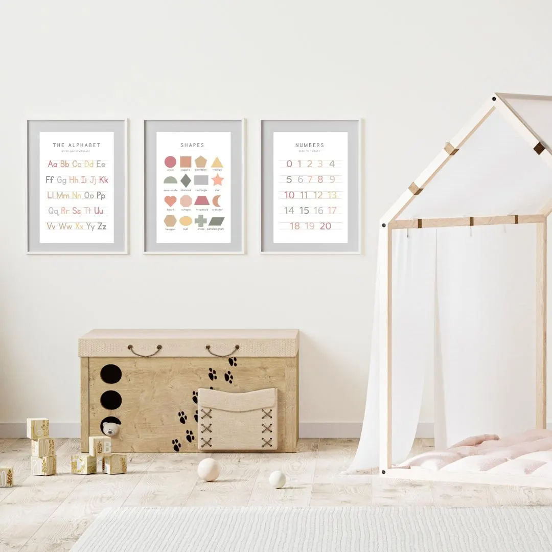 3 Buah Poster Seni Pembelajara - Kids Educational Posters ulasan dan harga
