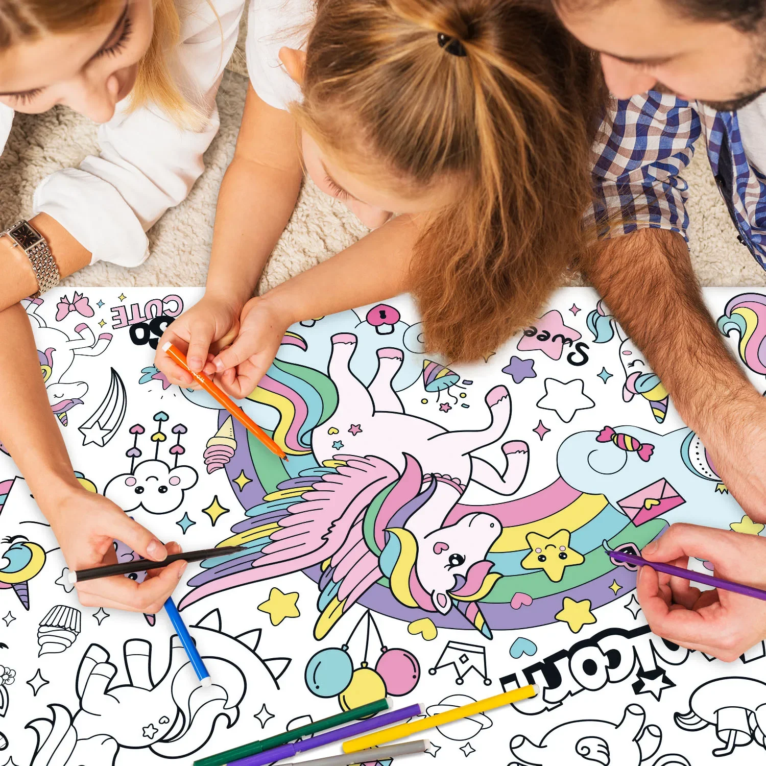 Buku Mewarnai Unicorn Baru unt - Kids Educational Posters ulasan dan harga