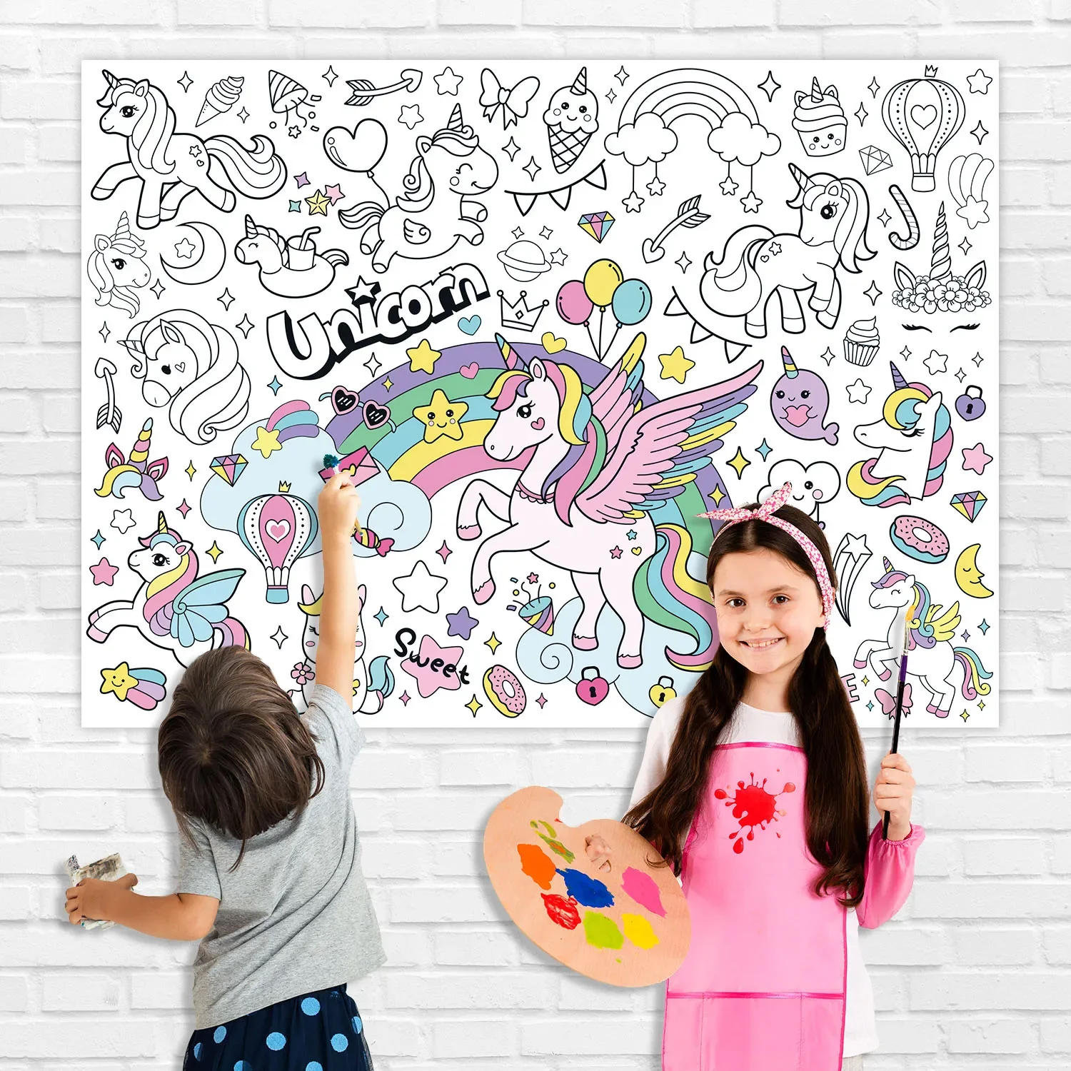 Buku Mewarnai Unicorn Baru unt - Kids Educational Posters ulasan dan harga