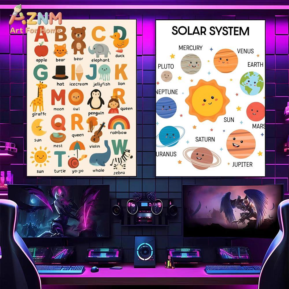 AZNM Poster Dekorasi Pembelaja - Kids Educational Posters ulasan dan harga