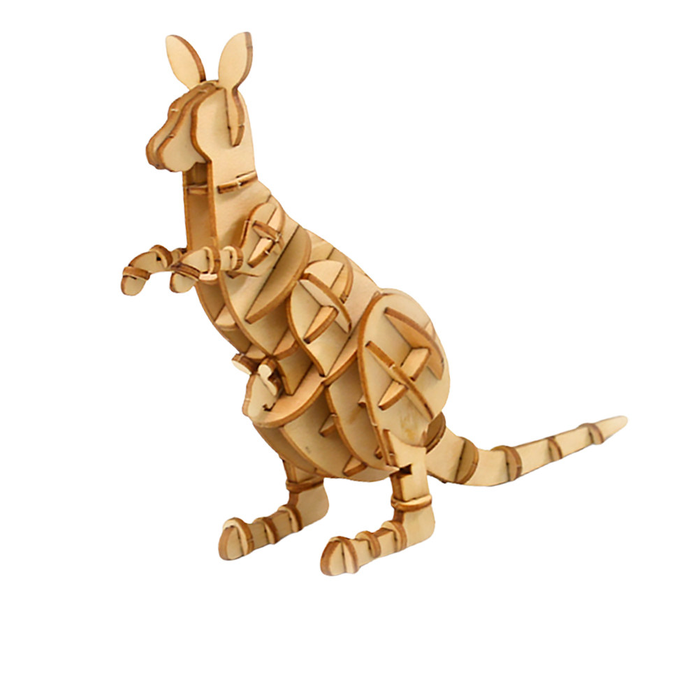 Puzzle Kayu Kanguru 3D Kreatif - Kangaroo Kids Education ulasan dan harga