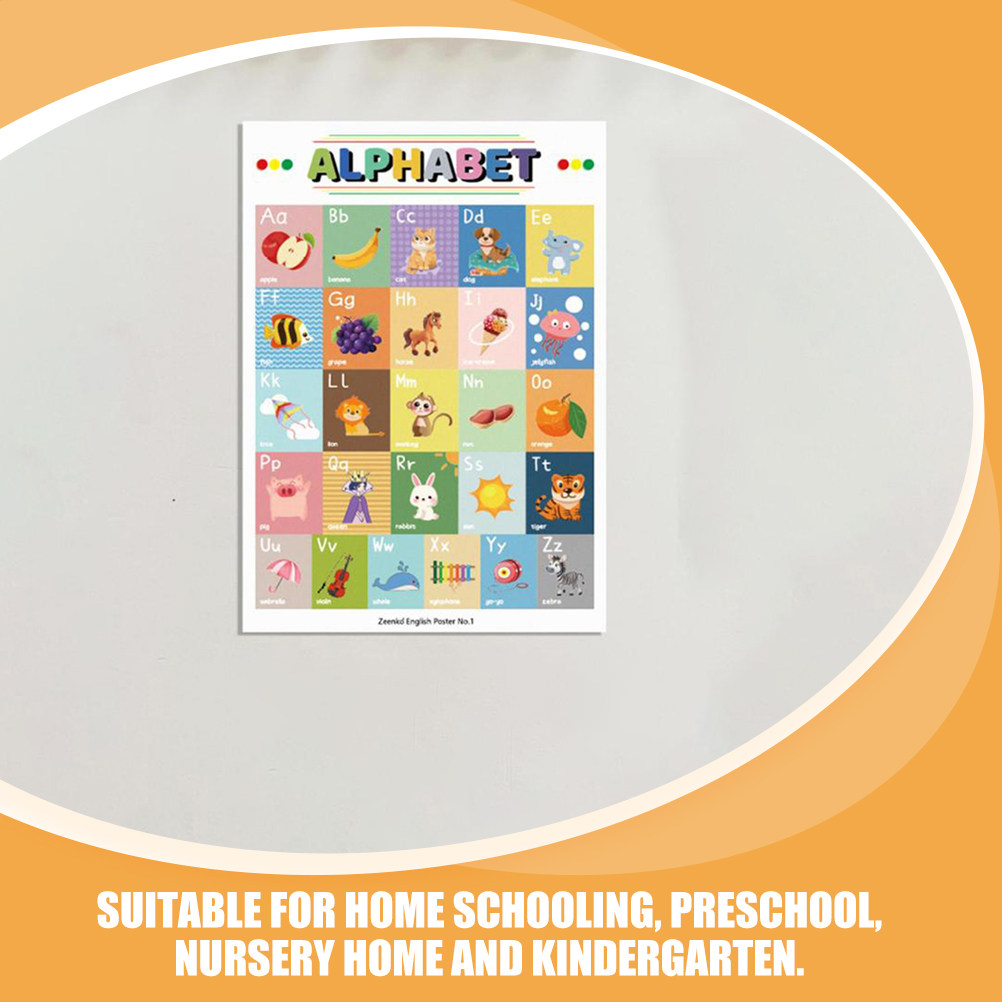 12 Lembar Poster Belajar Bahas - Kids Educational Posters ulasan dan harga