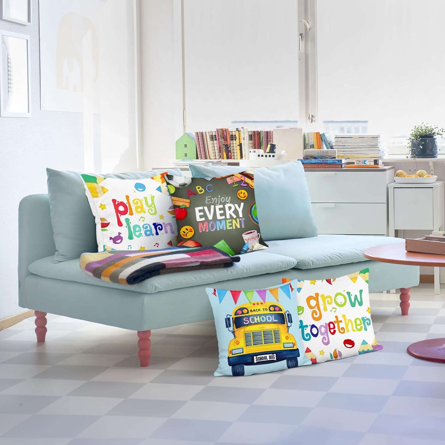 4 Paket Sarung Bantal Dekorasi - Kids Education Motivation ulasan dan harga