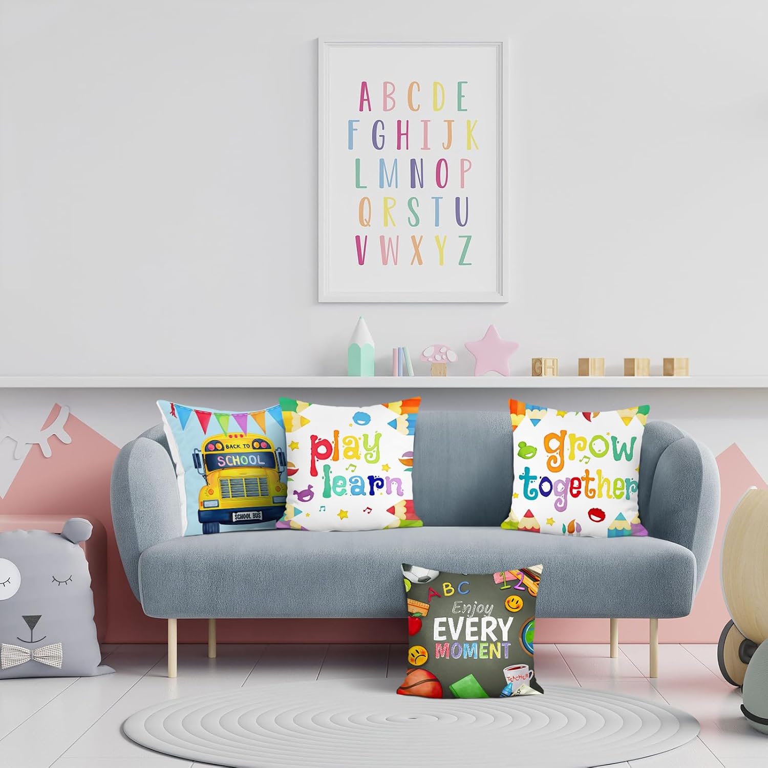 4 Paket Sarung Bantal Dekorasi - Kids Education Motivation ulasan dan harga